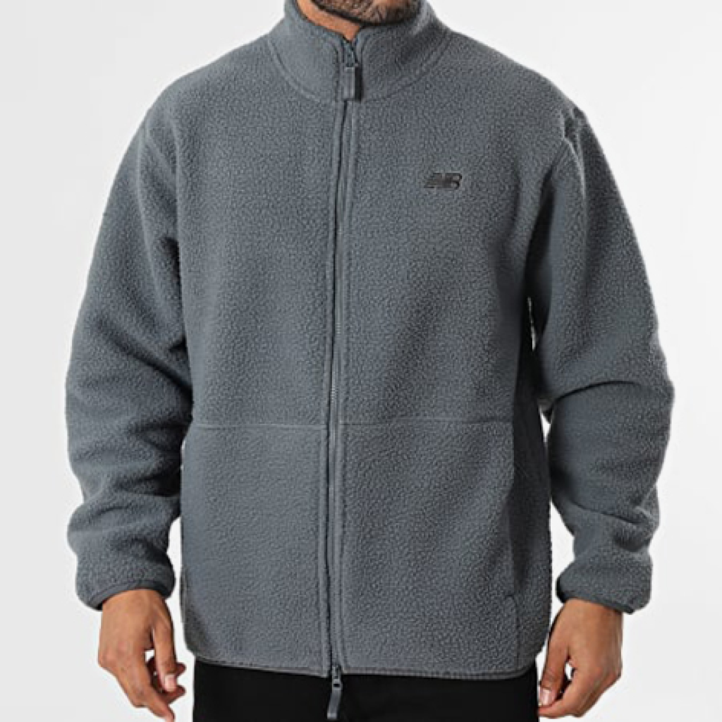 New Balance High Pile Jacket in GRAU