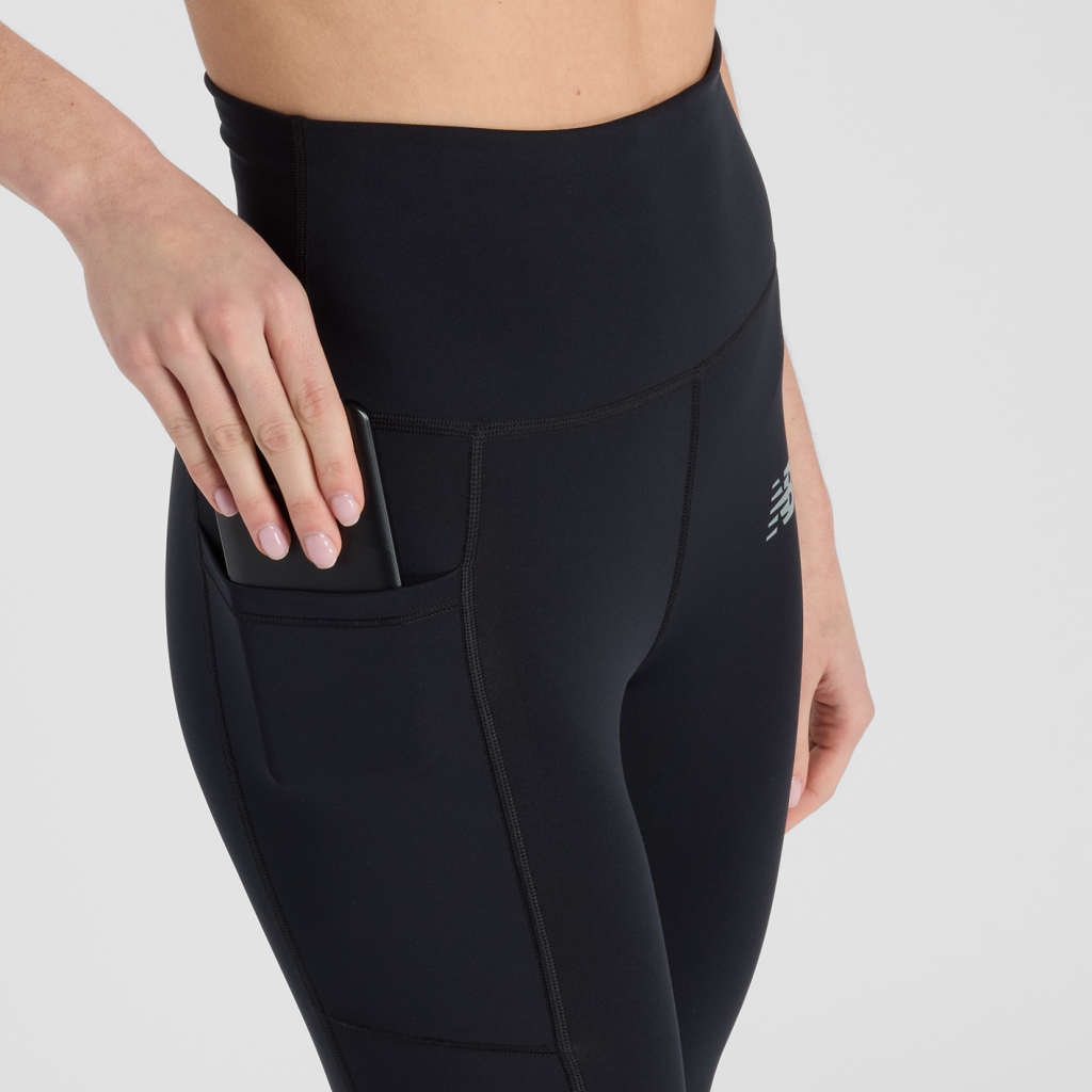 New Balance W Sport Pocket High Rise Legging 27" in SCHWARZ