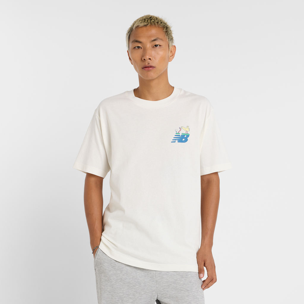 New Balance Athletics Golf Cartoon T-Shirt in WEISS