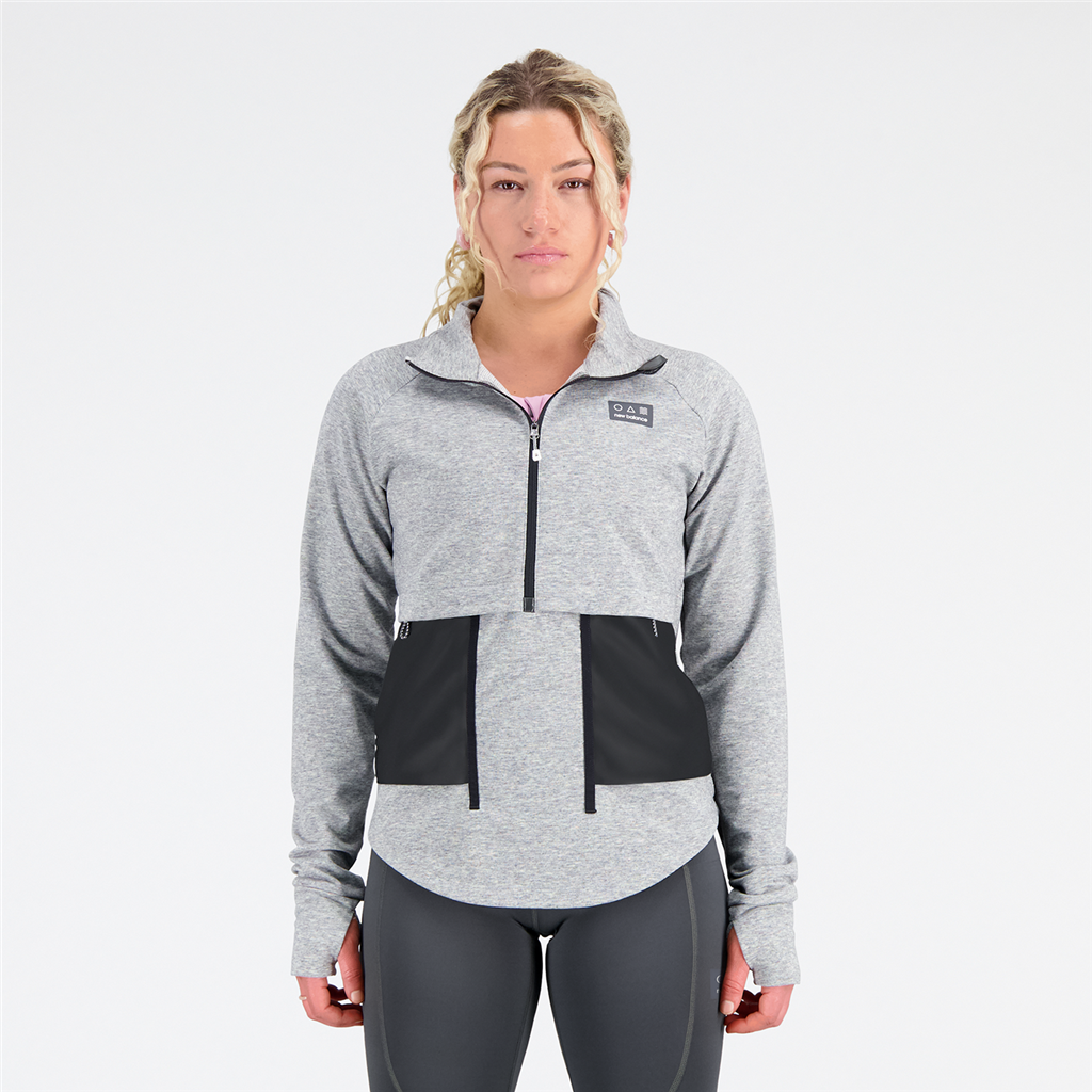 New Balance W Impact Run AT Spinnex 1/2 Zip in GRAU