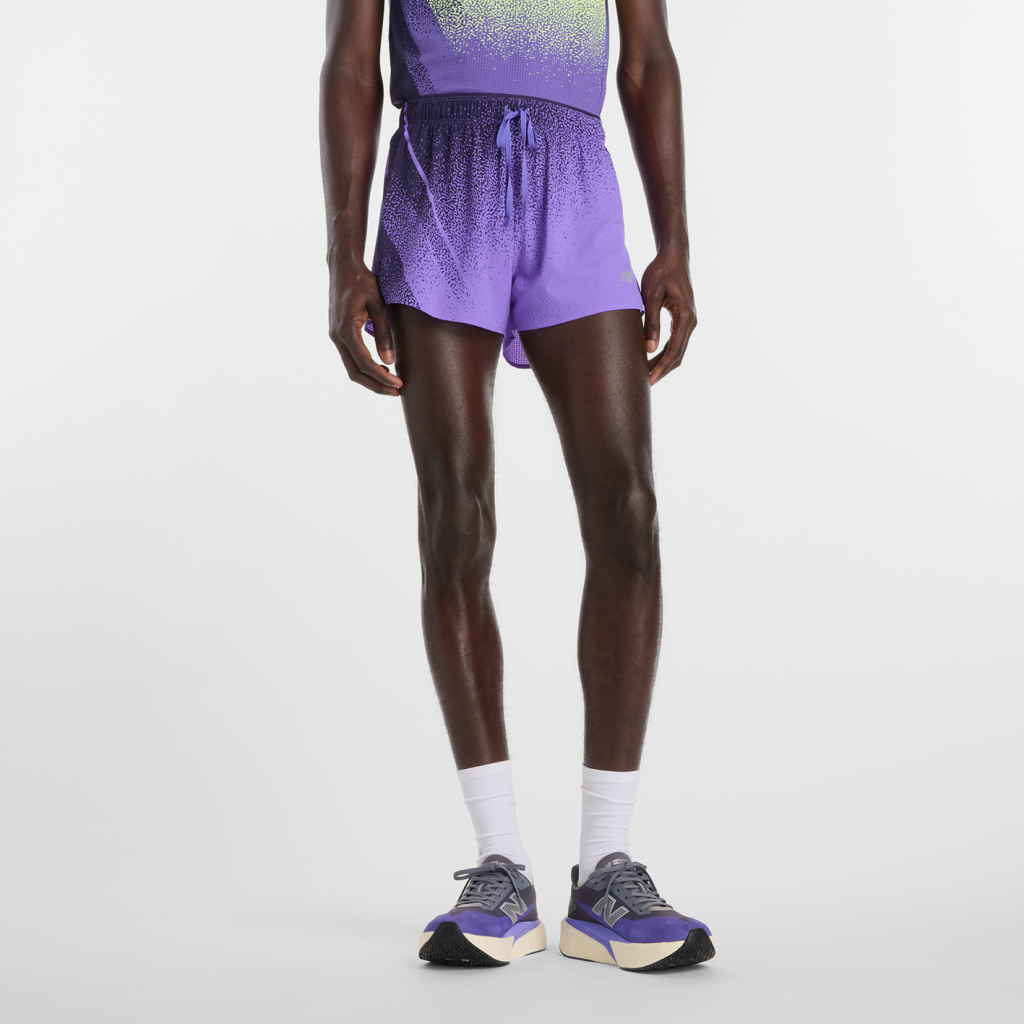 New Balance RC Ultra Light Printed Short 3" in VIOLETT