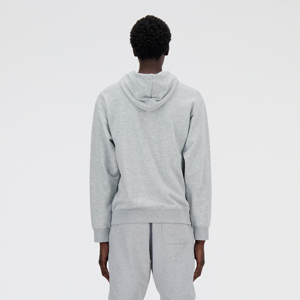 Sport Essentials Stacked Logo French Terry Hoodie athletic grey model_bild_back_brandshop