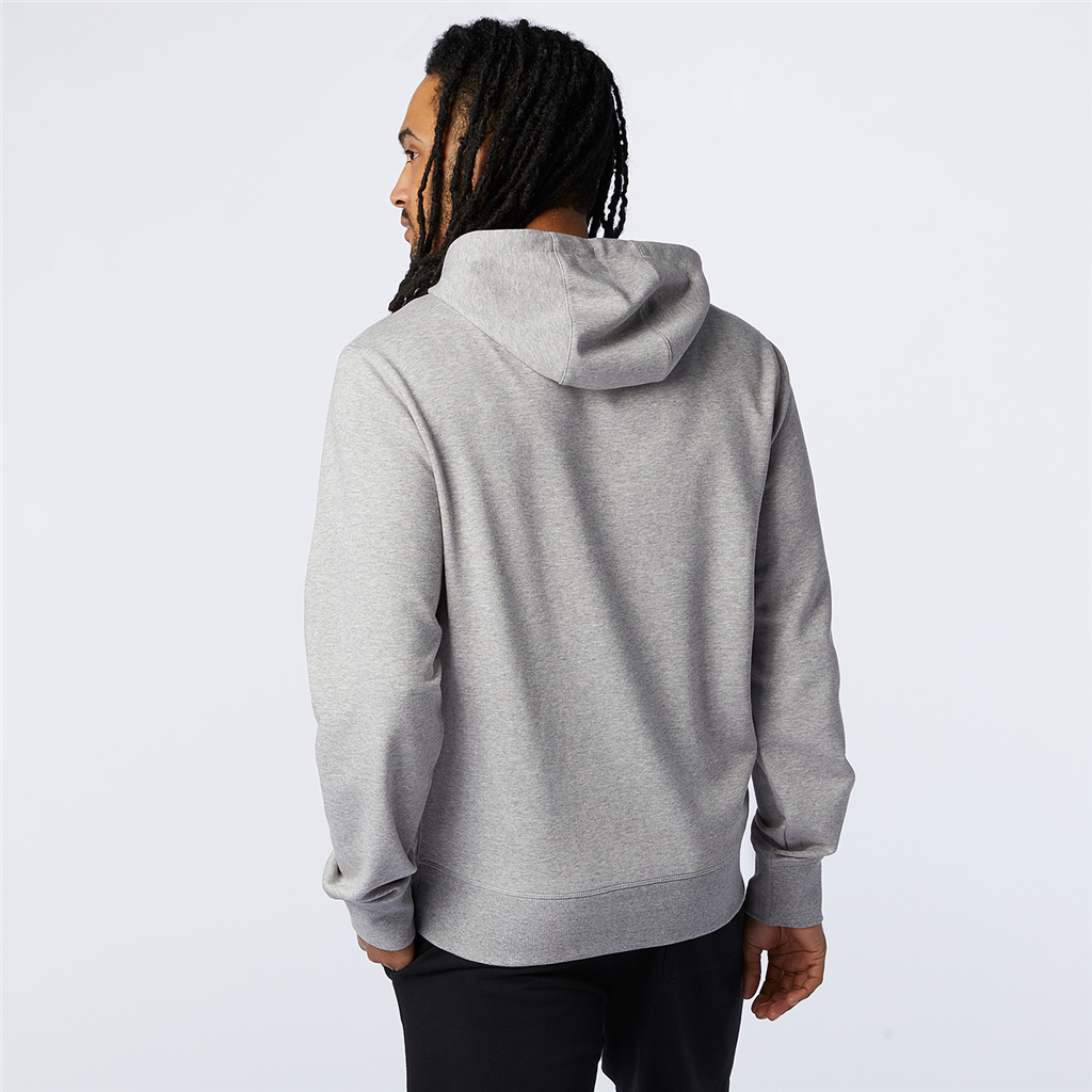 Essentials Stacked Logo PO Hoodie athletic grey model_bild_back_brandshop