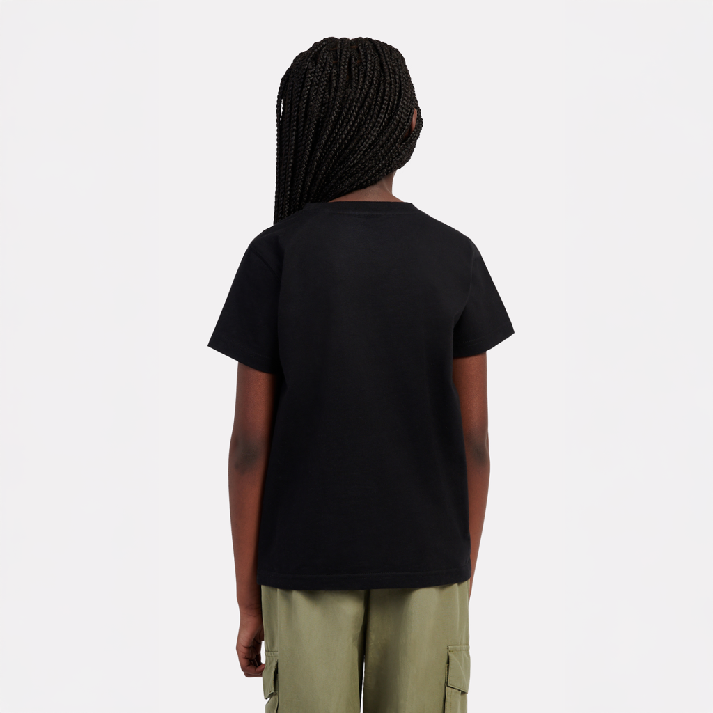 New Balance G NEW BALANCE JERSEY STACKED LOGO TEE in SCHWARZ