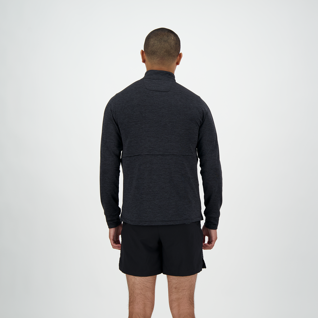 Athletics Heat Grid 1/2 Zip black model_bild_back_brandshop