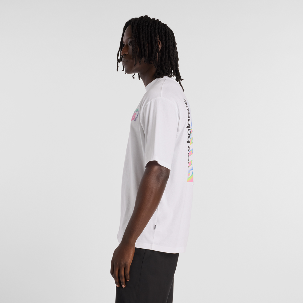 New Balance Classic Tri-Logo Heat Map T-Shirt in WEISS