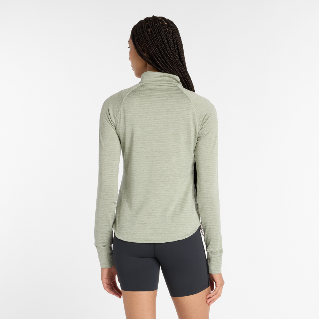New Balance W Athletics Heat Grid Half Zip in GRÜN