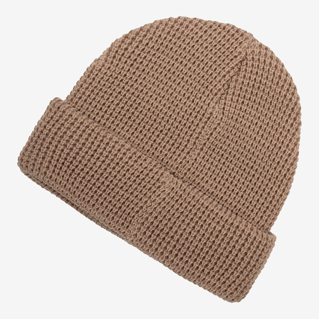 Waffle Knit Cuffed Beanie stoneware rueckseite_bild_brandshop