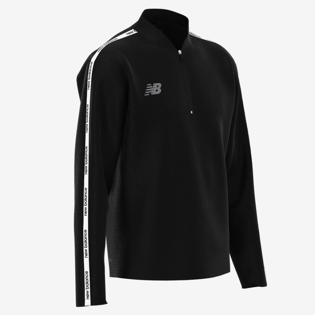 New Balance Y TW Training 1/4 Knitted Midlayer in SCHWARZ