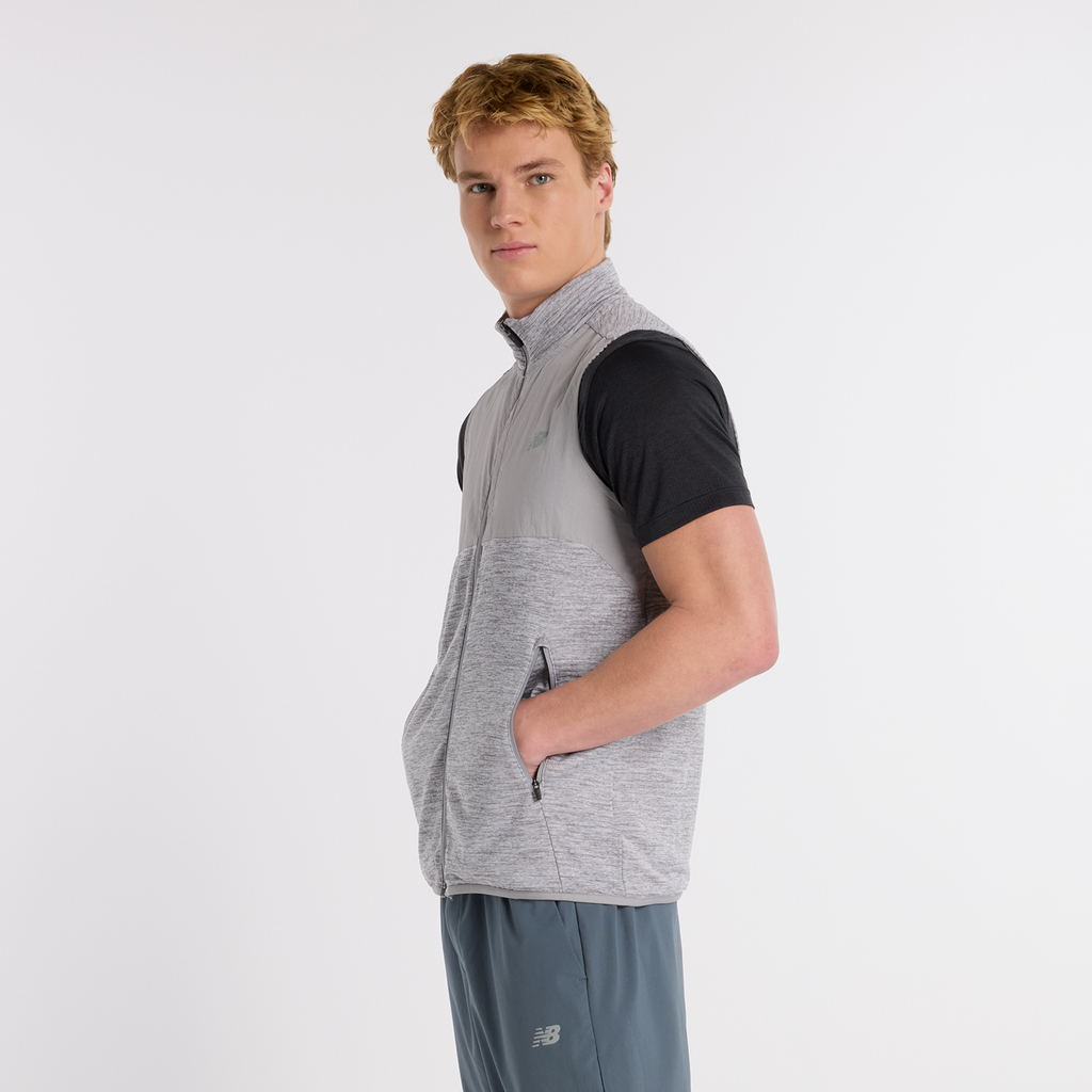 New Balance Heat Grid Vest in GRAU