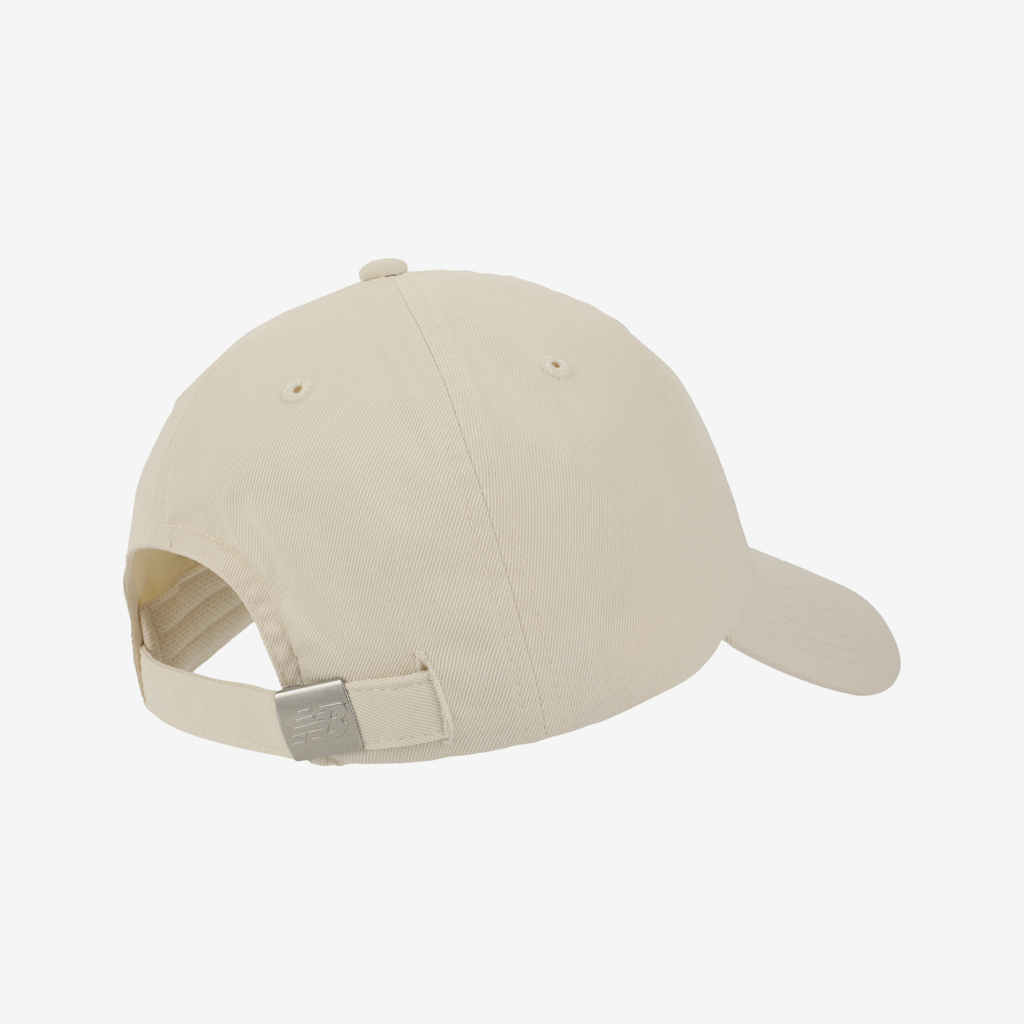 New Balance Women's 6 Panel Linear Logo Hat in BEIGE