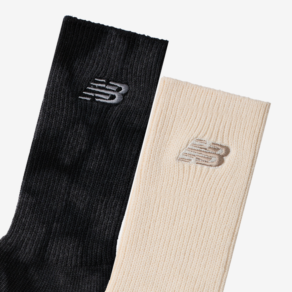 New Balance Ribbed Cuff Mid Calf Socks 2 Pack in MEHRFARBIG