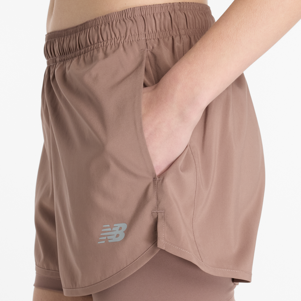 New Balance W Sport Essentials 2 In 1 Short 3 Inch in BRAUN