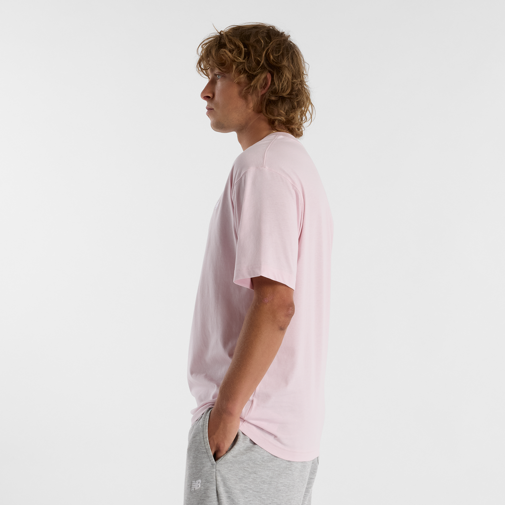 New Balance Sport Essentials Small Logo T-Shirt in PINK