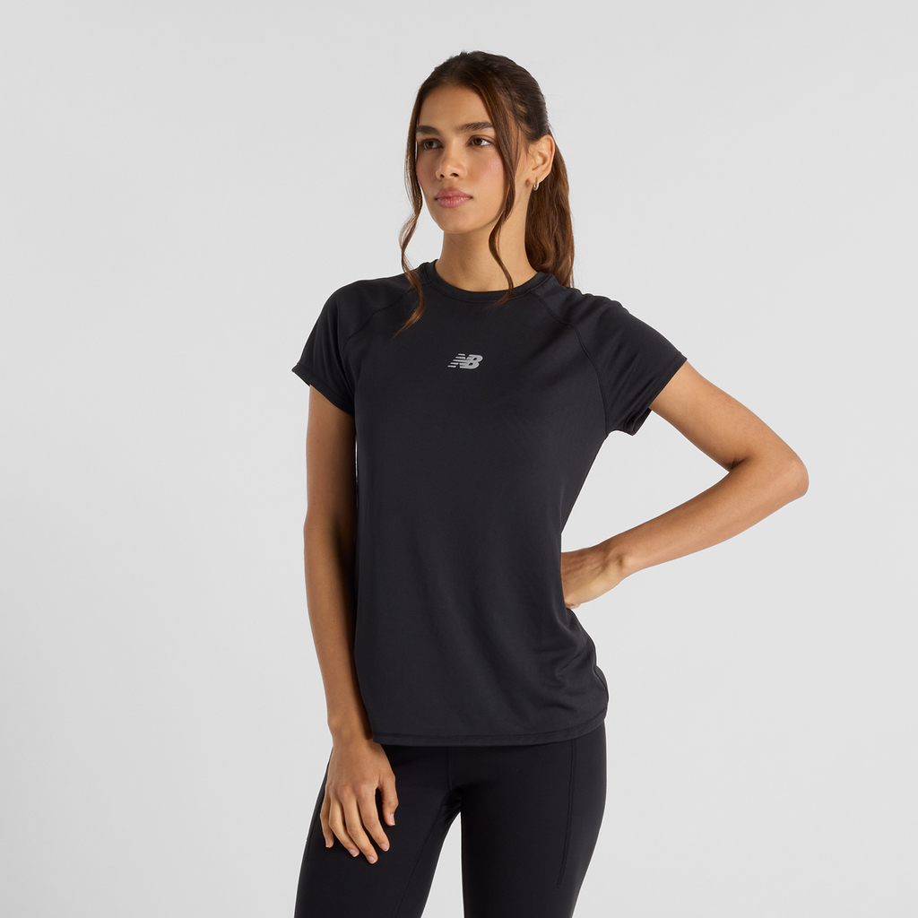 New Balance W Seasonal Jacquard T-Shirt in SCHWARZ