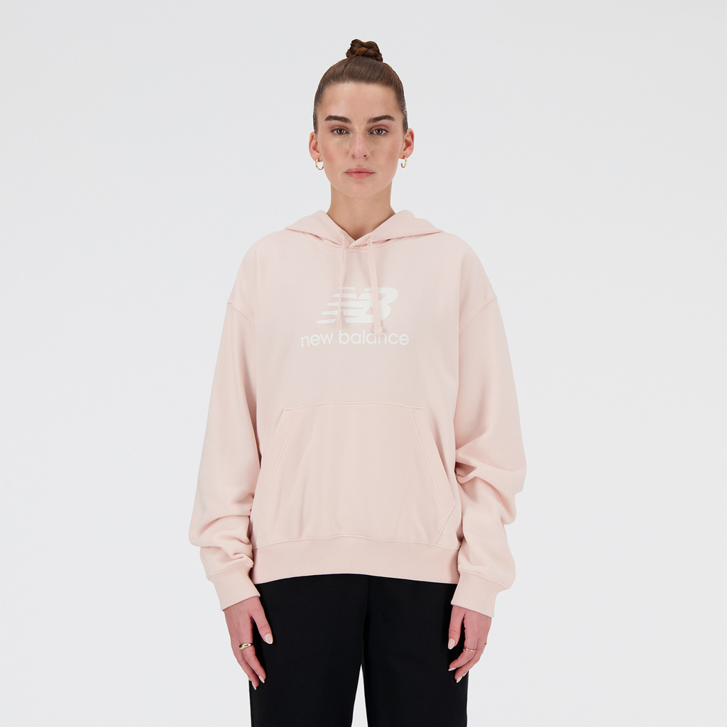 W Sport Essentials French Terry Stacked Logo Hoodie quartz pink Hauptbild_brandshop