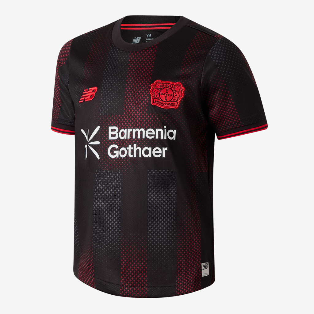 New Balance Bayer 04 Leverkusen Home Junior SS Jersey 25/26 in ROT