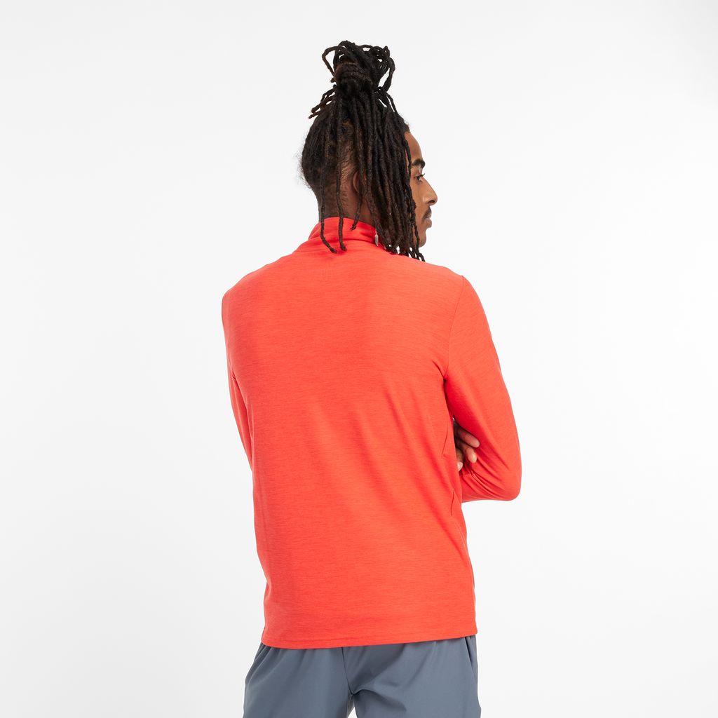 Space Dye 1/4 Zip neo flame heather model_bild_back_brandshop