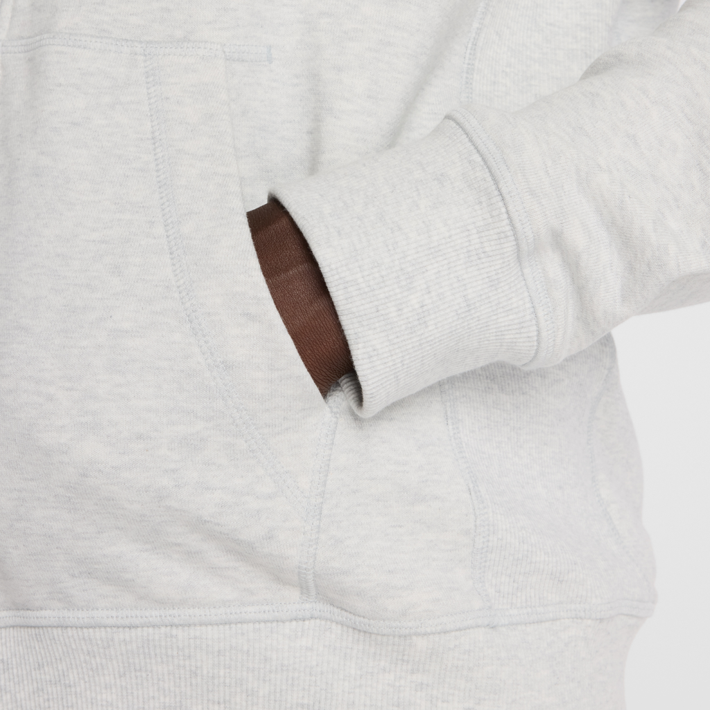 New Balance Athletics French Terry Full Zip in GRAU