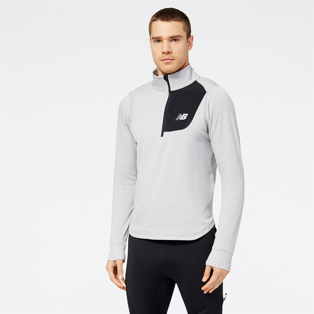 NB Heat Grid Half Zip athletic grey Hauptbild_brandshop