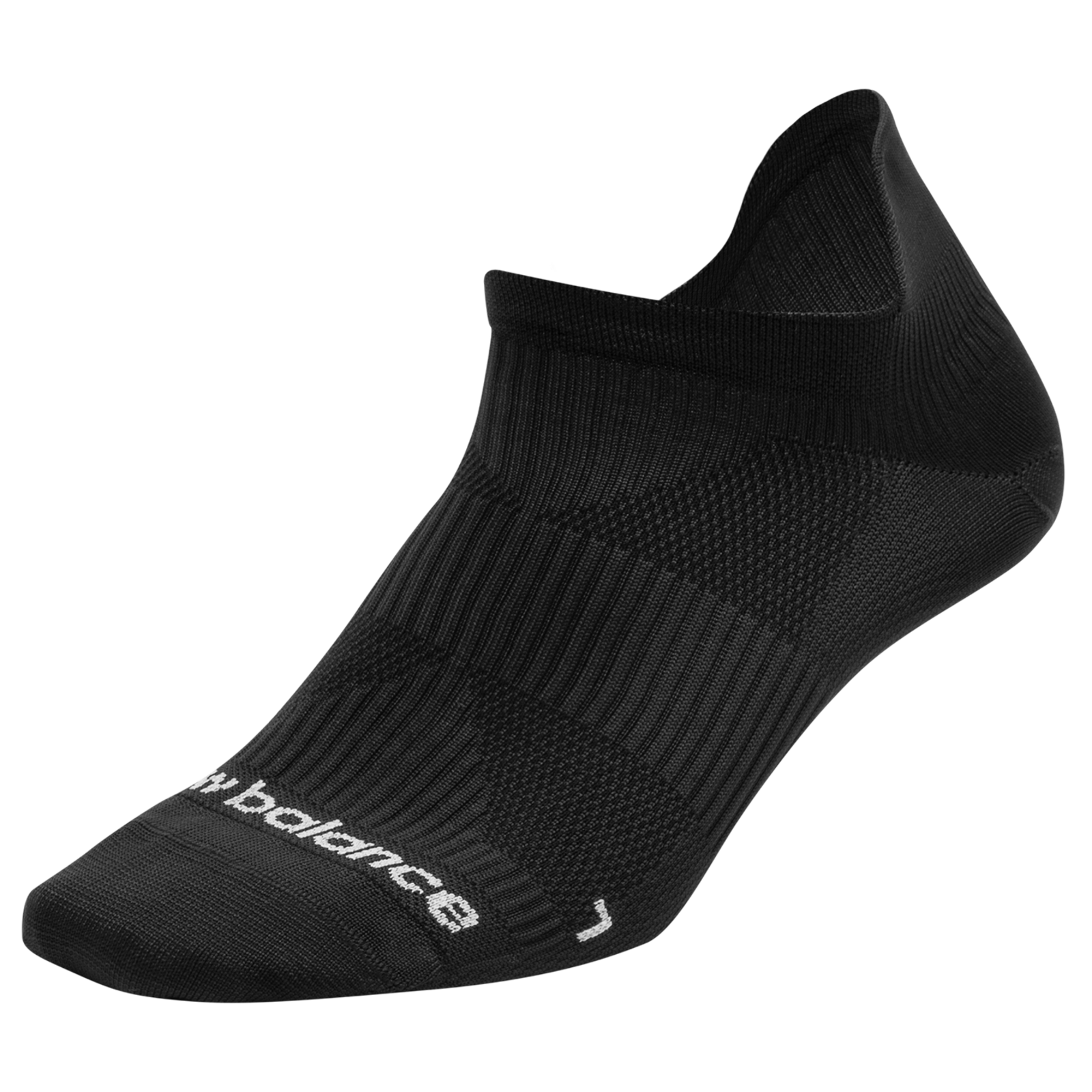 New Balance Run Foundation Flat Knit No Show Tab 1 Pair in SCHWARZ