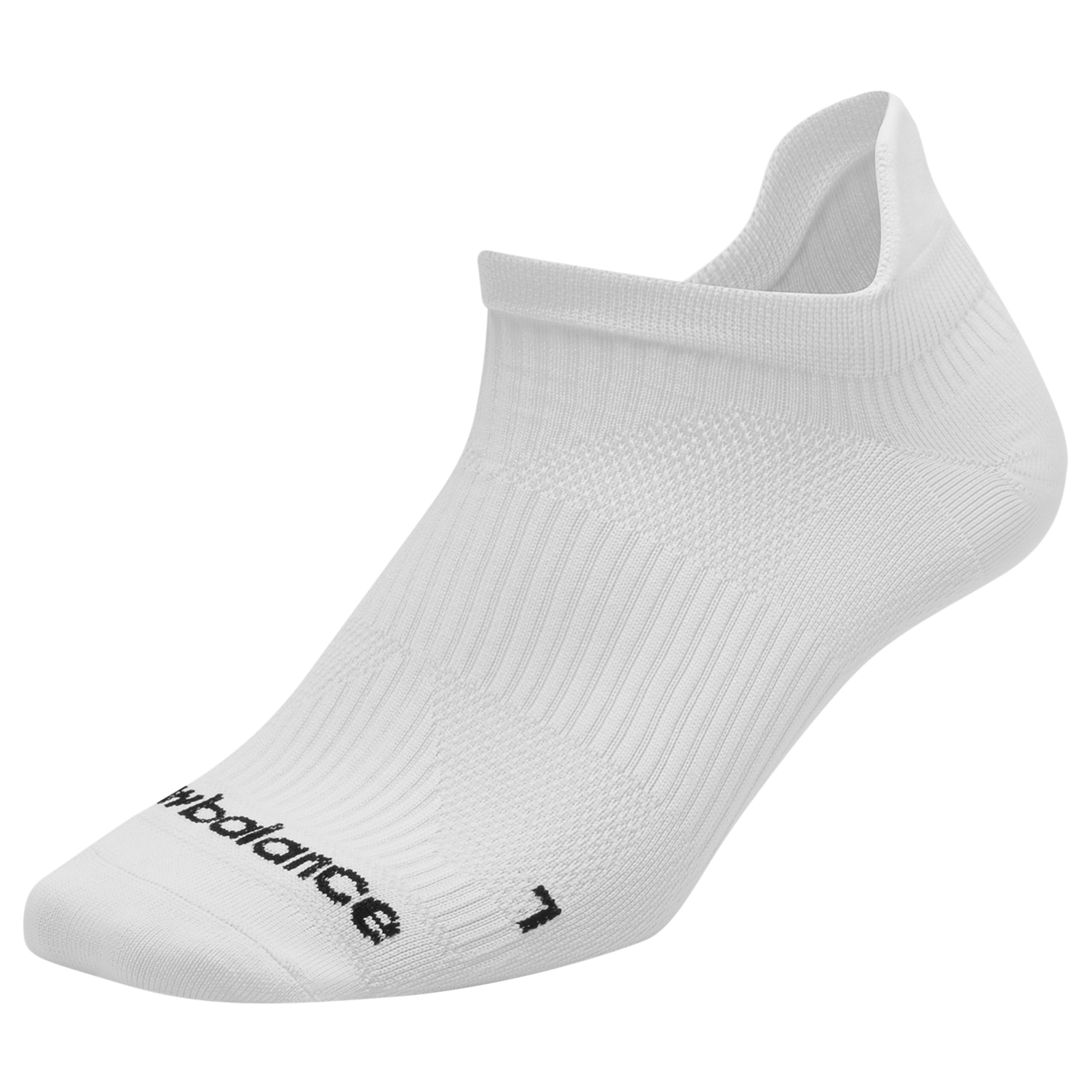 New Balance Run Foundation Flat Knit No Show Tab 1 Pair in WEISS