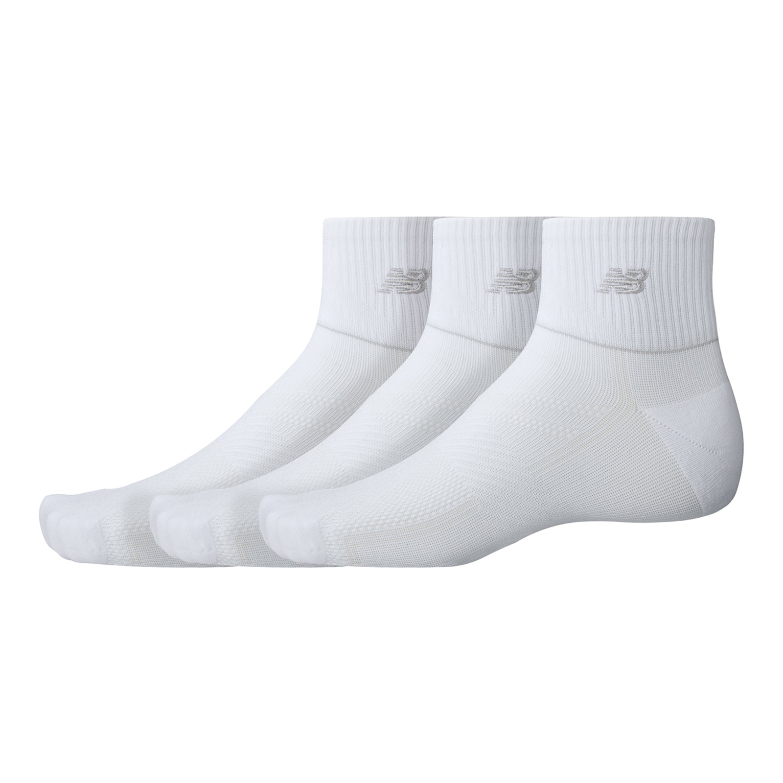 New Balance Running Repreve Ankle Socks 3 Pack in WEISS