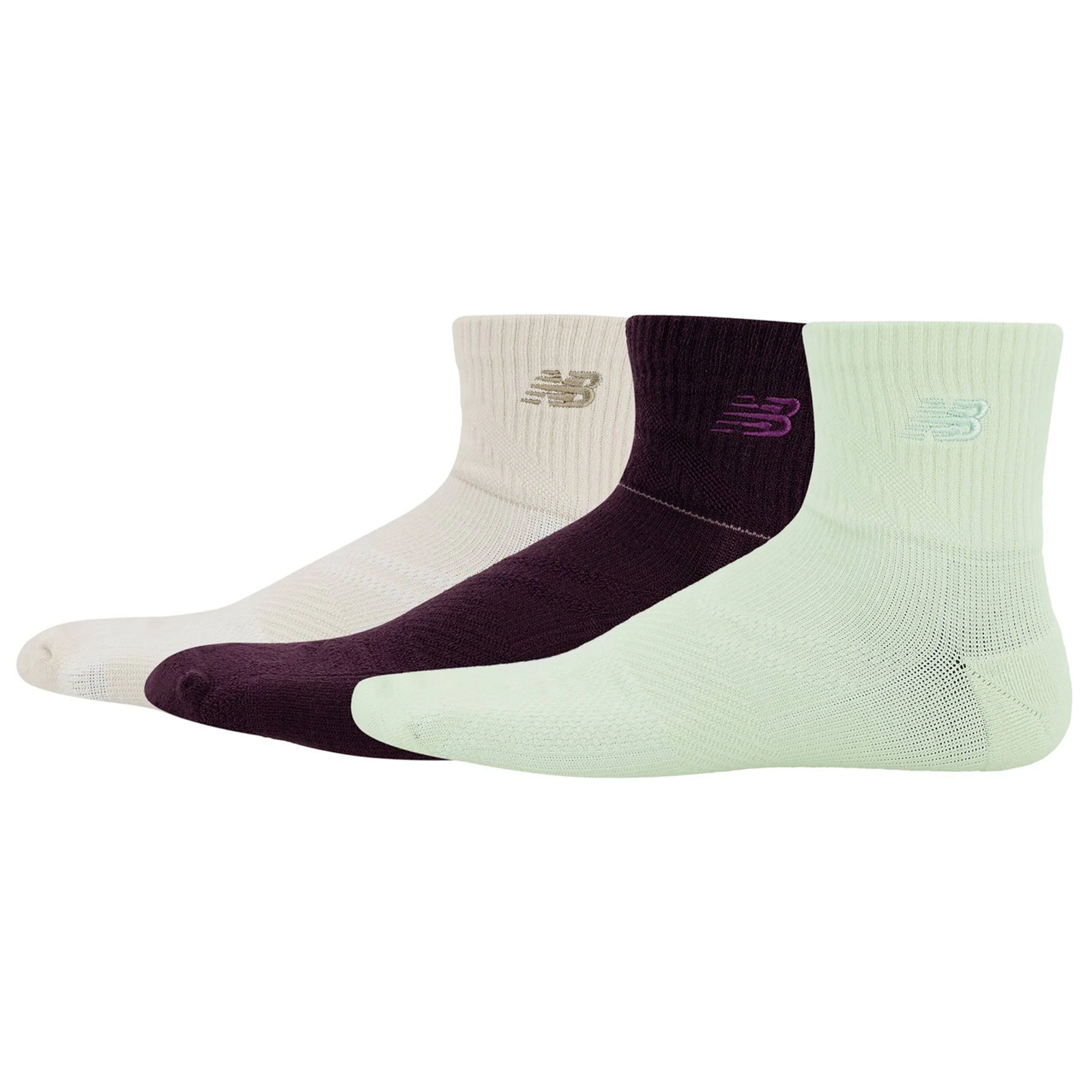 New Balance Running Repreve Ankle Socks 3 Pack in MEHRFARBIG