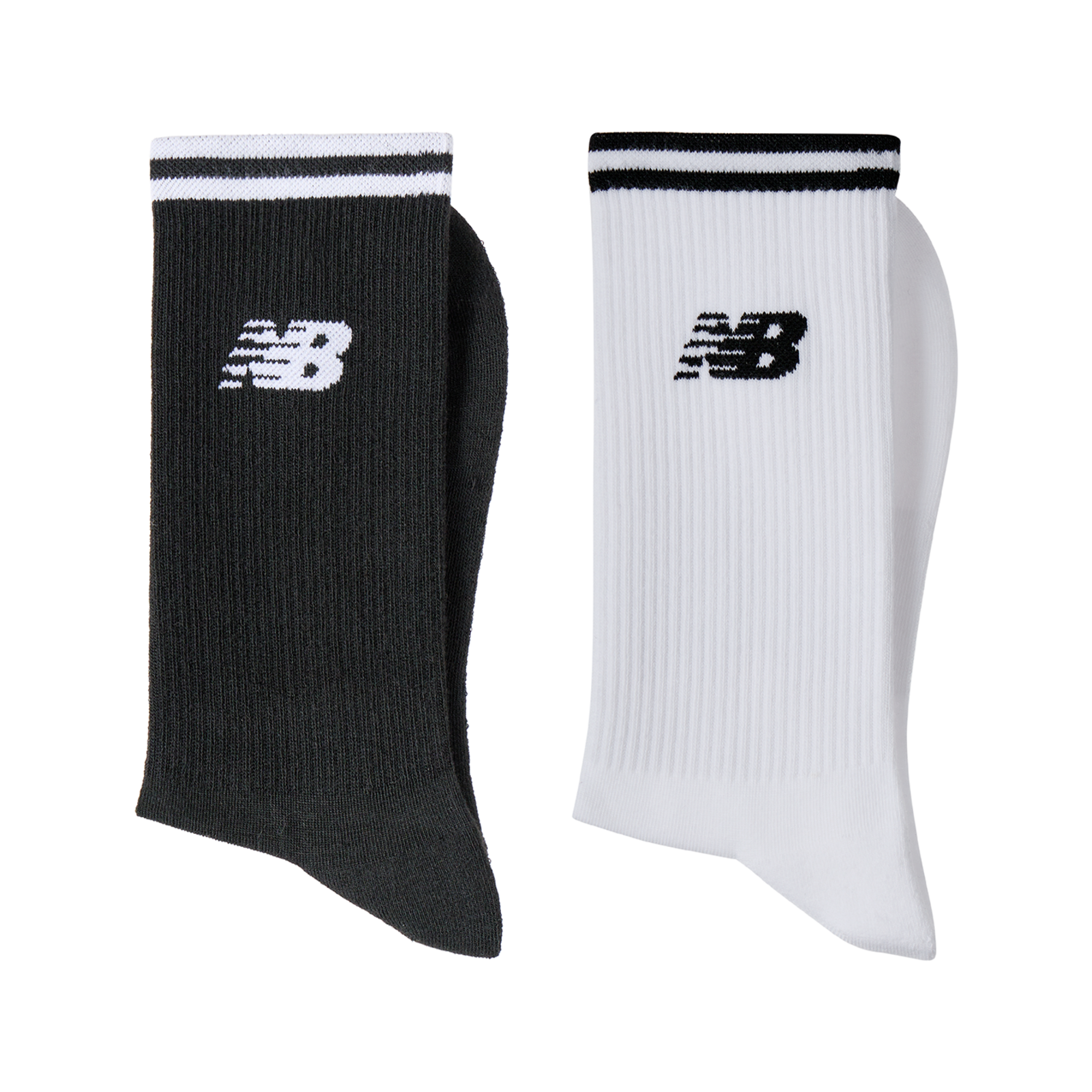 New Balance Running Stripe Midcalf Socks 2 Pack in MEHRFARBIG