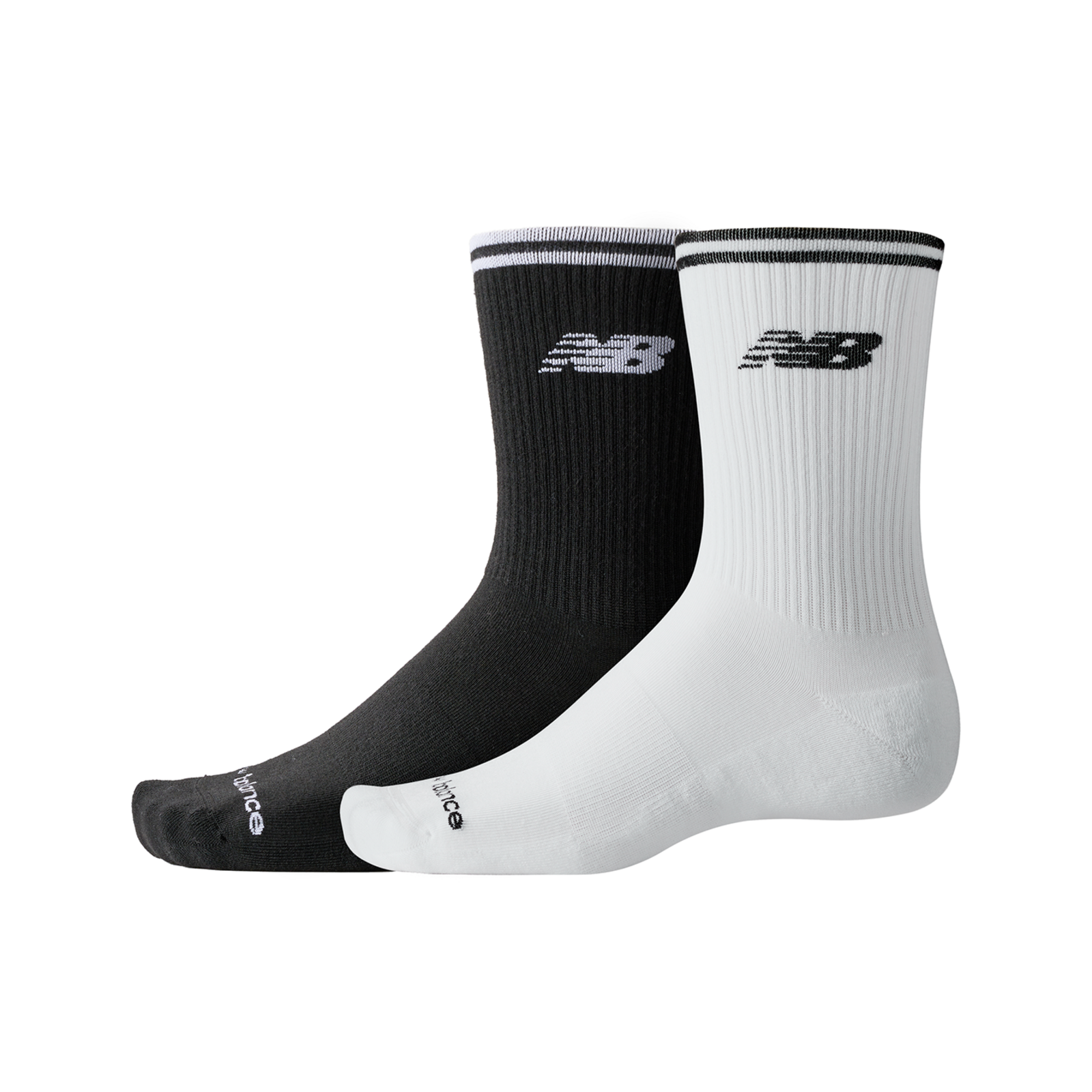 New Balance Running Stripe Midcalf Socks 2 Pack in MEHRFARBIG