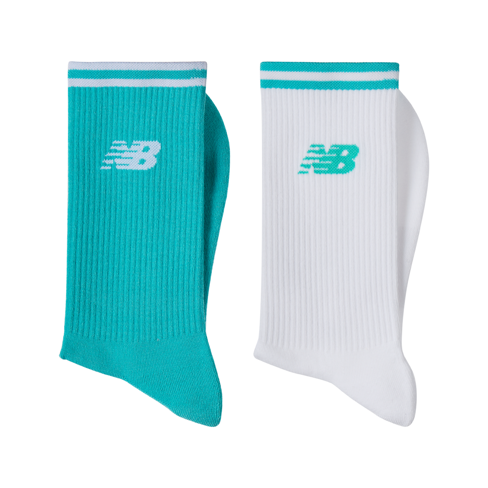 New Balance Running Stripe Midcalf Socks 2 Pack in MEHRFARBIG