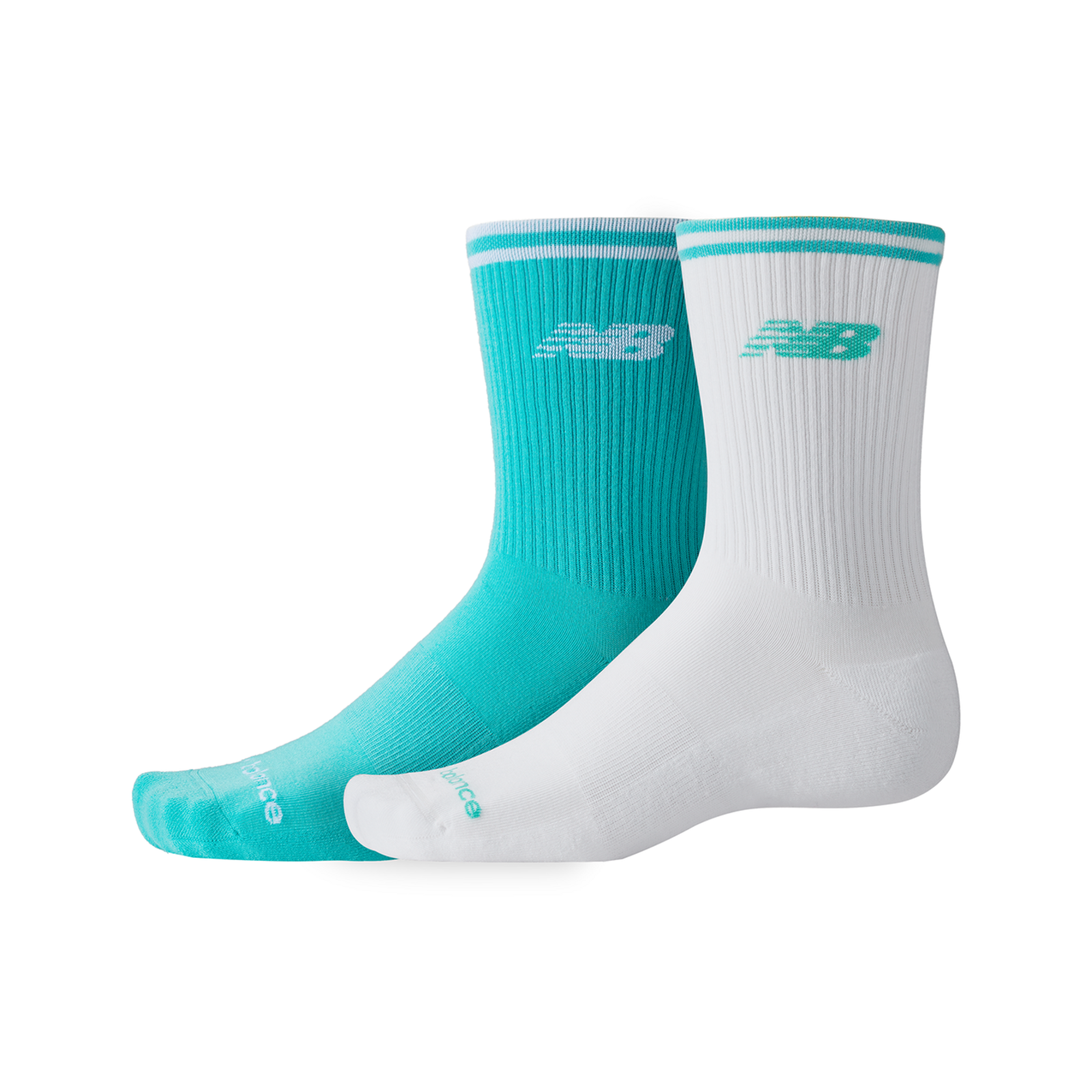 New Balance Running Stripe Midcalf Socks 2 Pack in MEHRFARBIG
