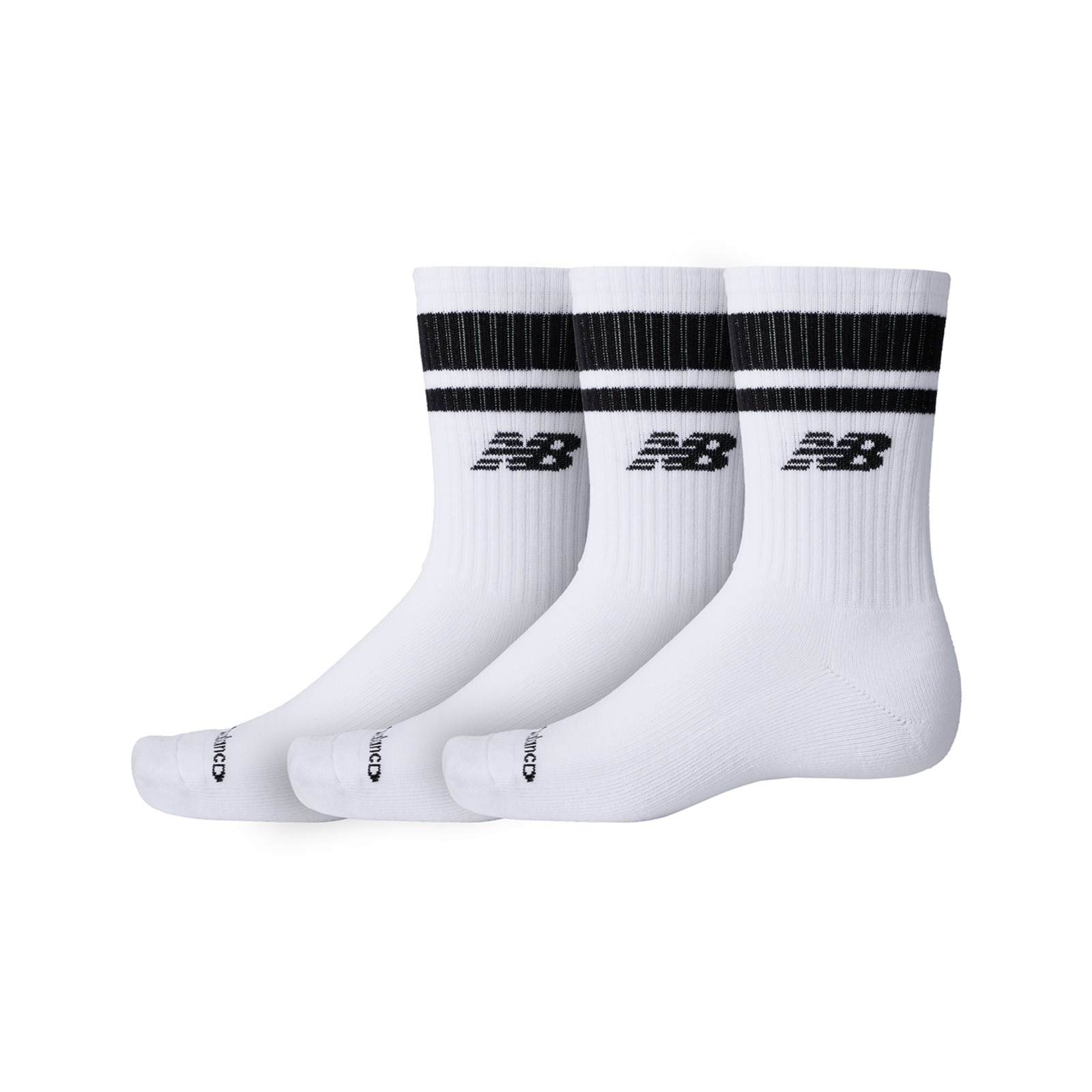 New Balance Everyday Stripe Midcalf 3 Pack in WEISS