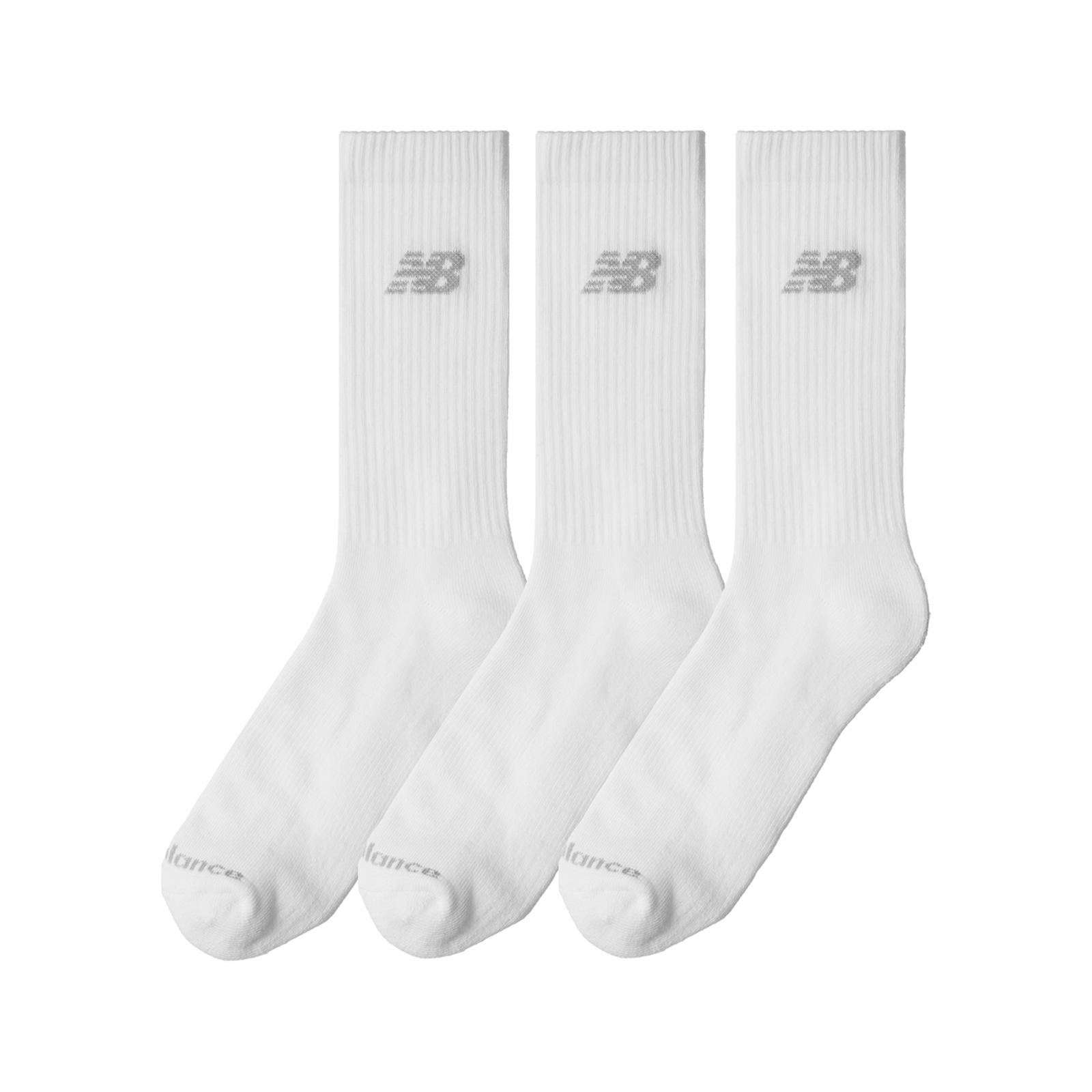 New Balance Performance Basic Crew 3 Pack in WEISS