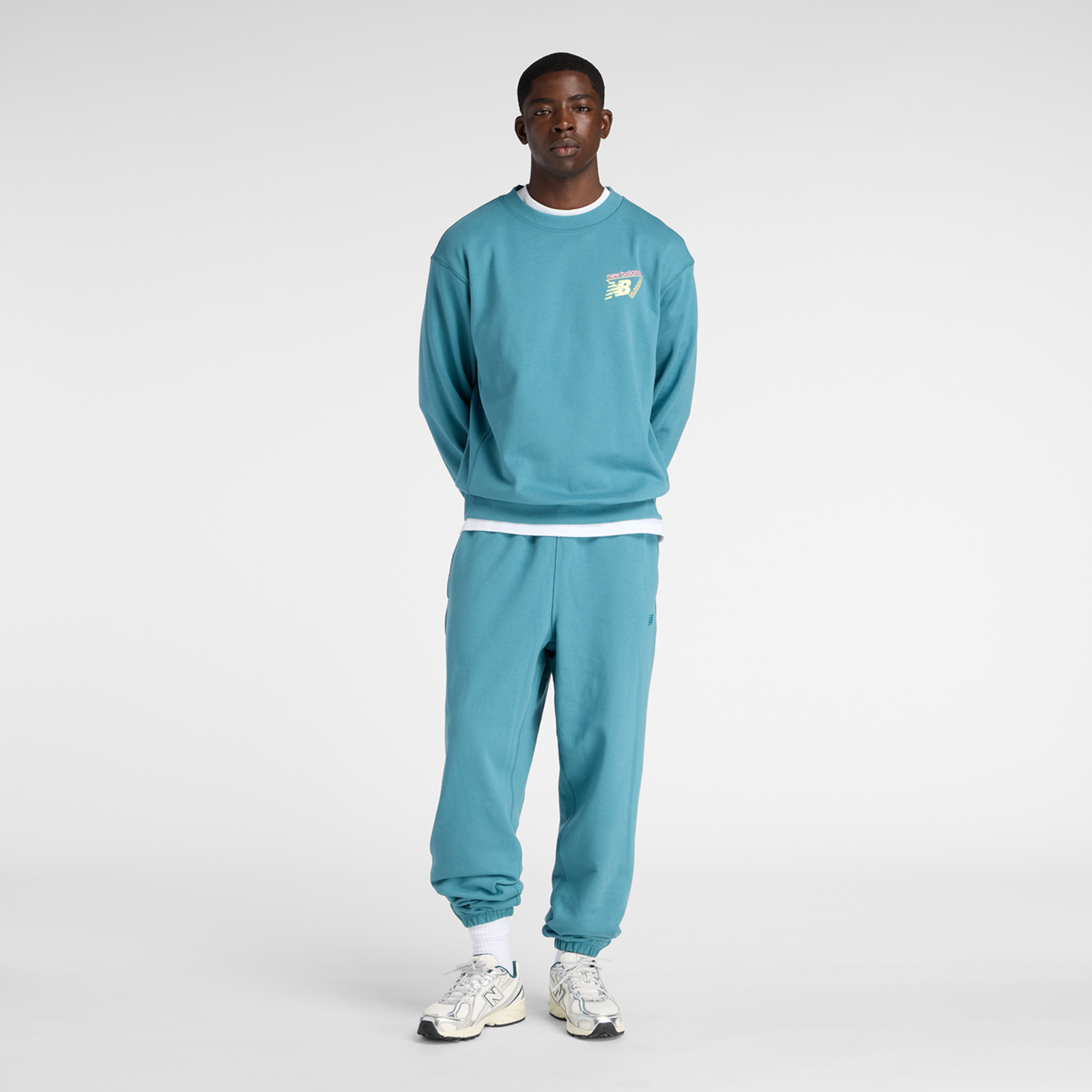 New Balance Classic Tri-Logo French Terry Crew in