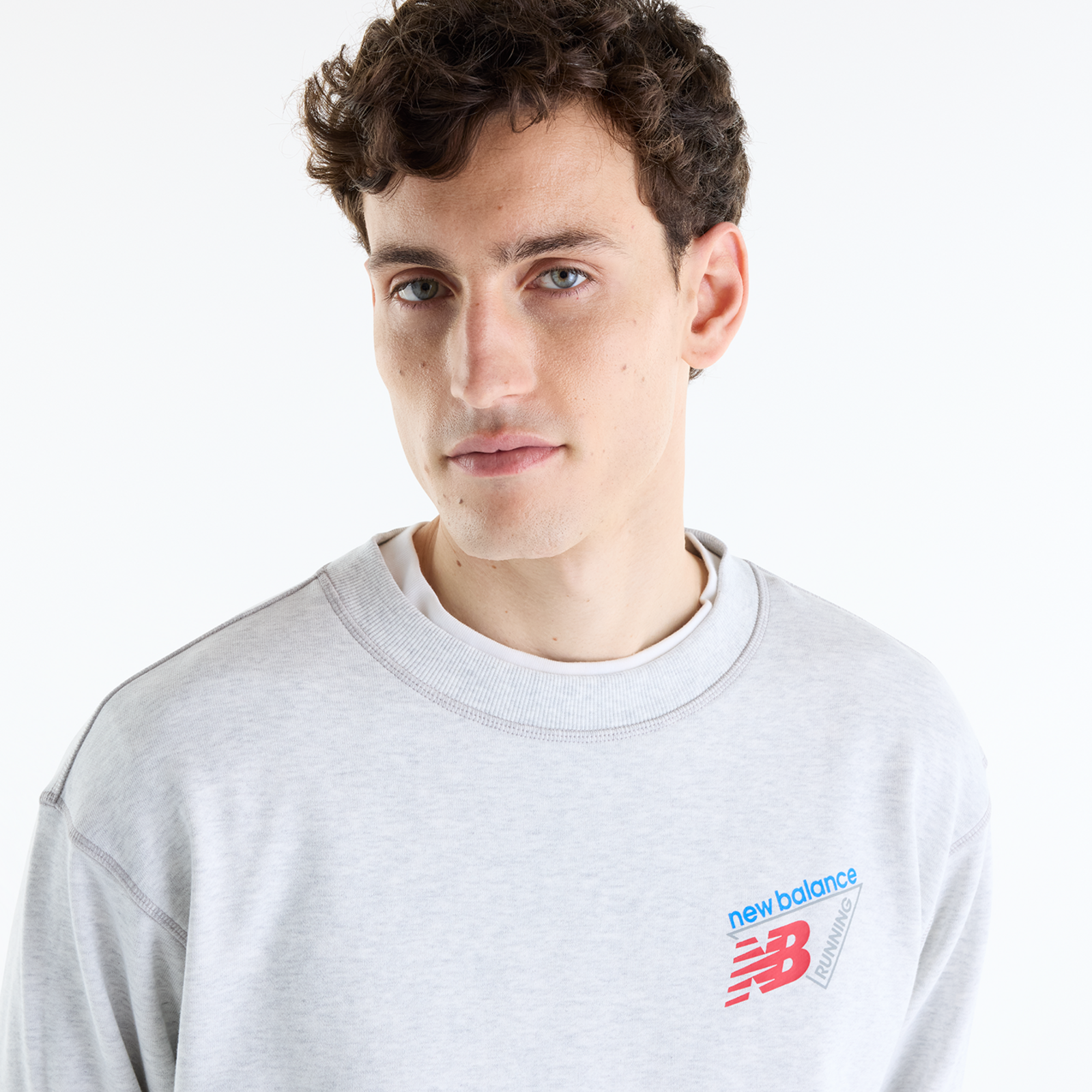 New Balance Classic Tri-Logo French Terry Crew in