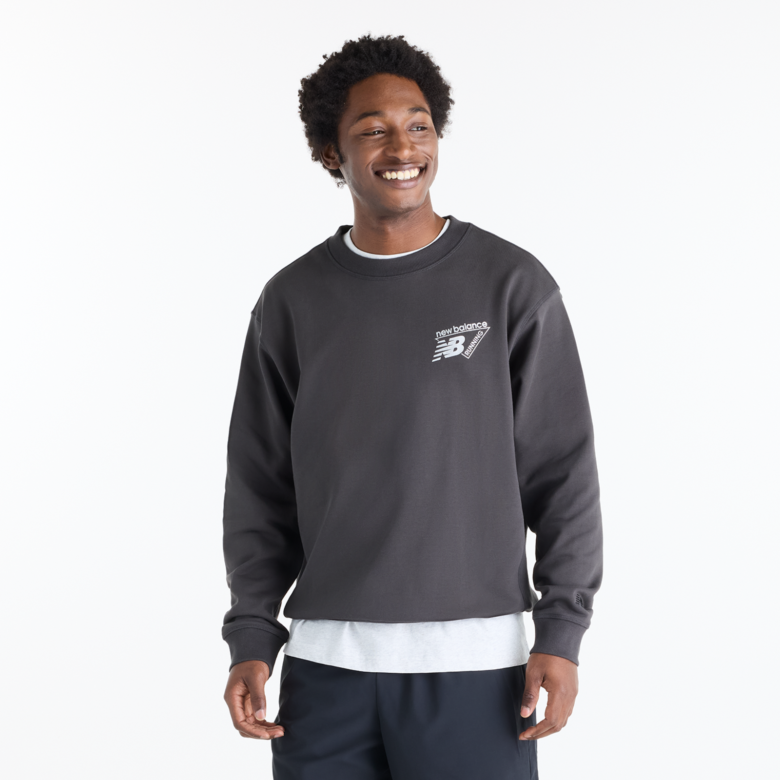 New Balance Classic Tri-Logo French Terry Crew in