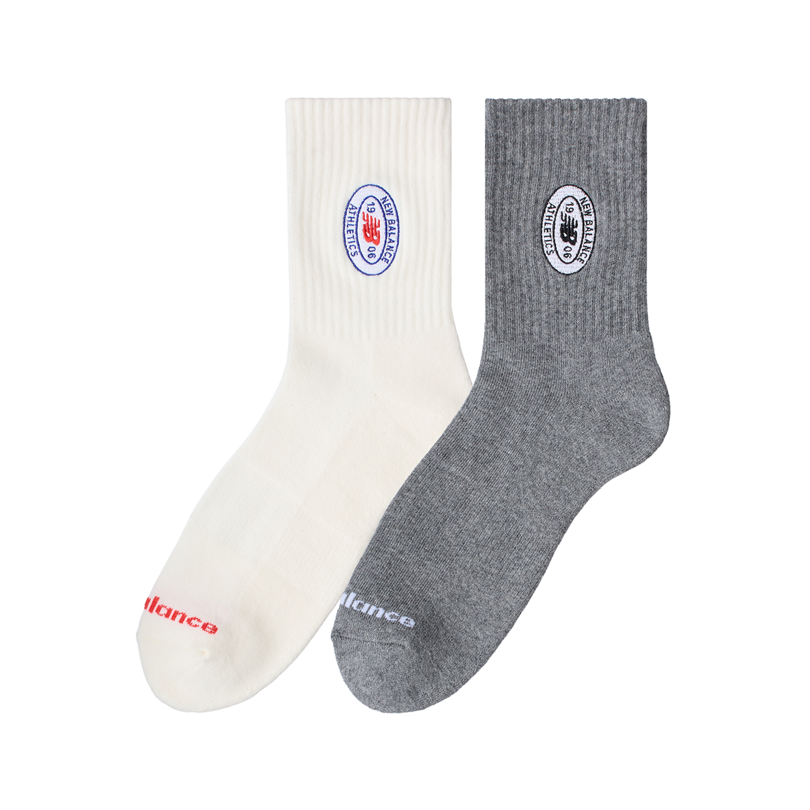 New Balance Graphics QTR Crew Socks 2 Pack in MEHRFARBIG