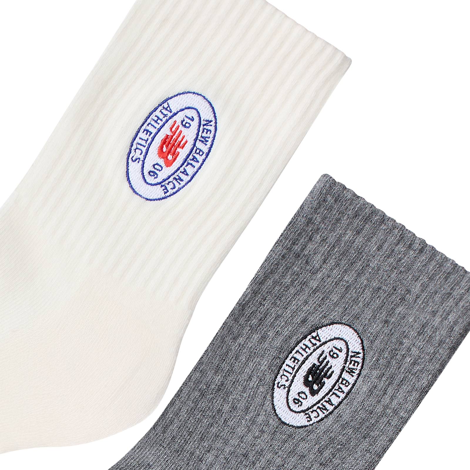 New Balance Graphics QTR Crew Socks 2 Pack in MEHRFARBIG