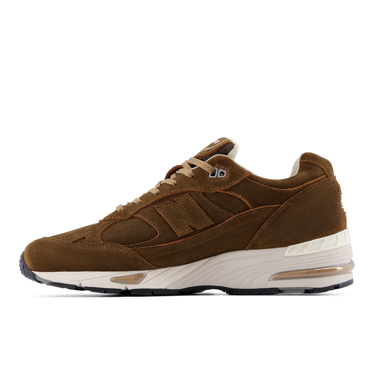 New Balance 991 v1 Made in UK Luxe Suede in BRAUN