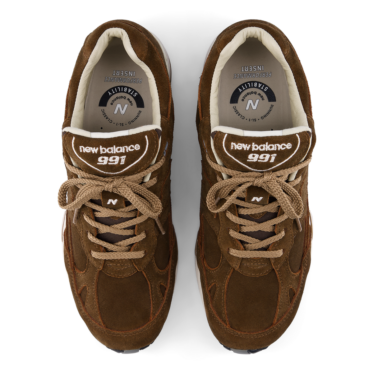 New Balance 991 v1 Made in UK Luxe Suede in BRAUN