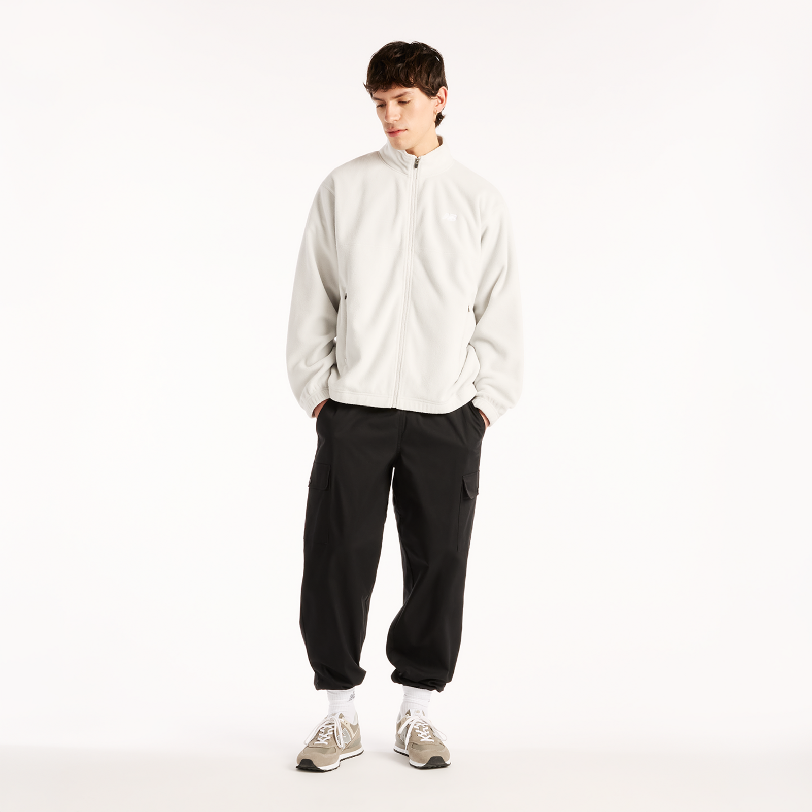 New Balance Polar Fleece Jacket in GRAU