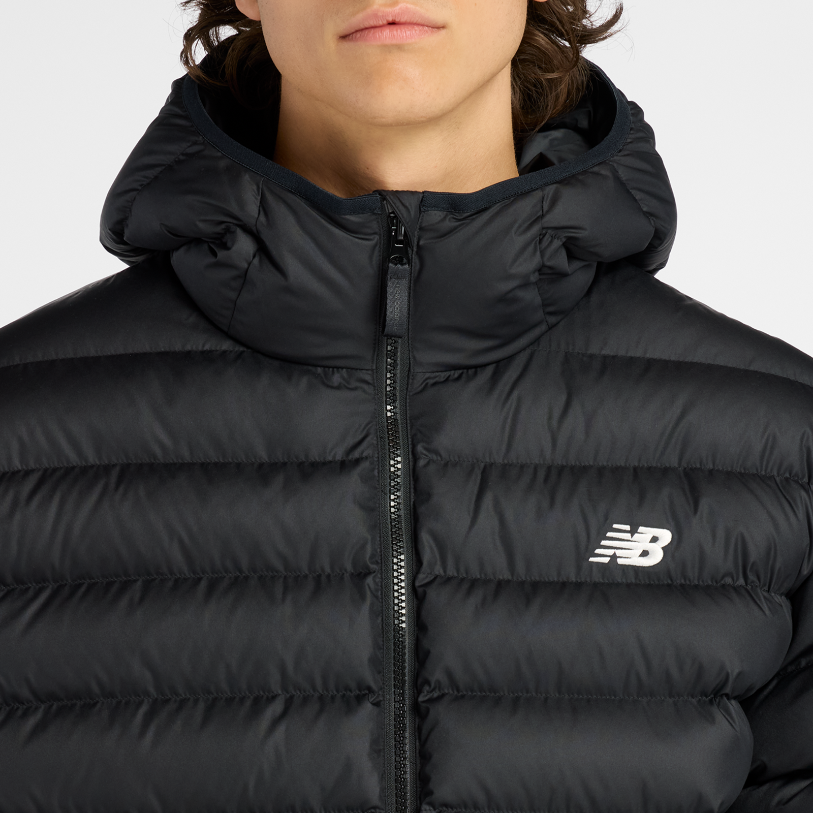 New Balance Hooded Puffer Jacket in