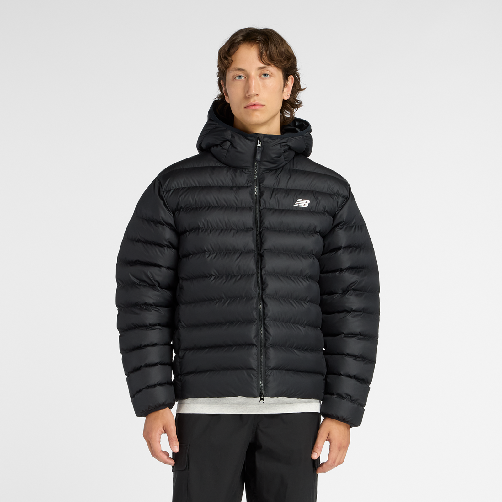 New Balance Hooded Puffer Jacket in
