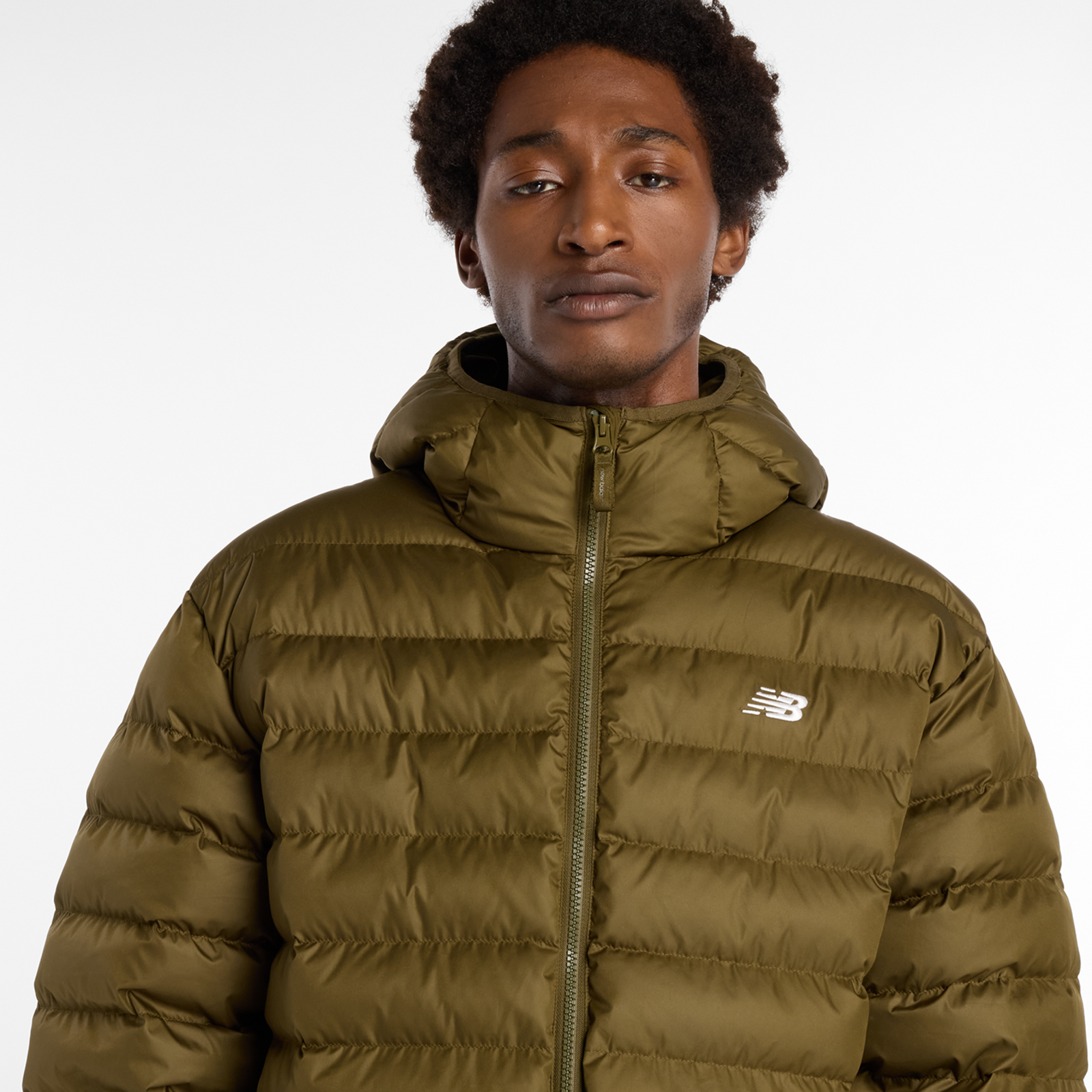 New Balance Hooded Puffer Jacket in