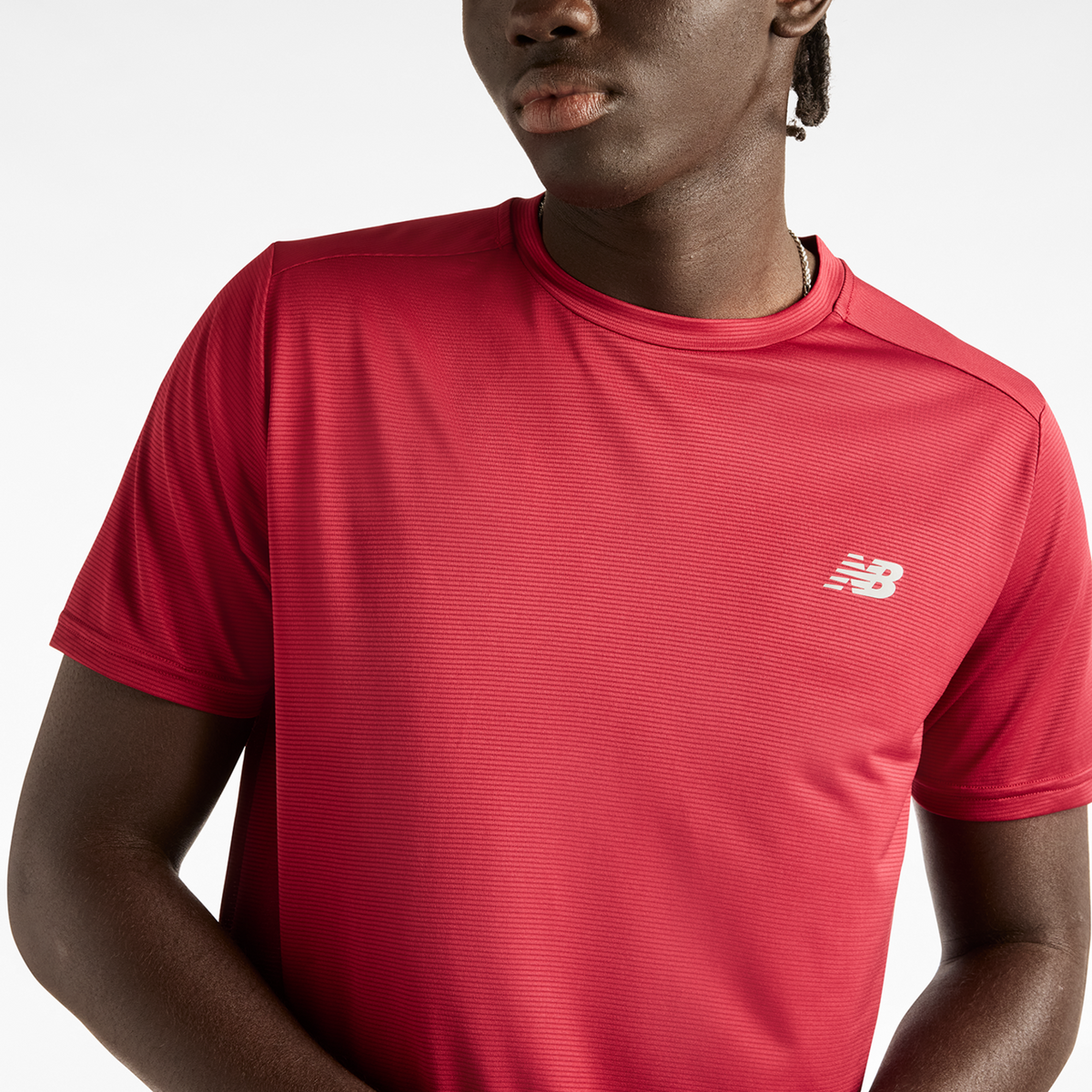 New Balance Sport Essentials Run T-Shirt in ROT