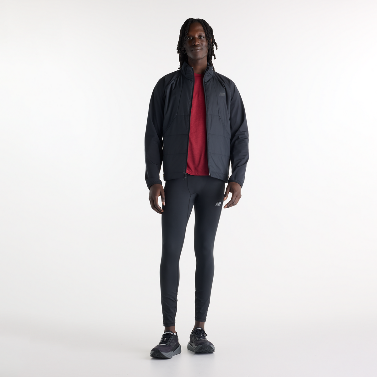 New Balance NB Athletics Run Long Sleeve T-Shirt in ROT