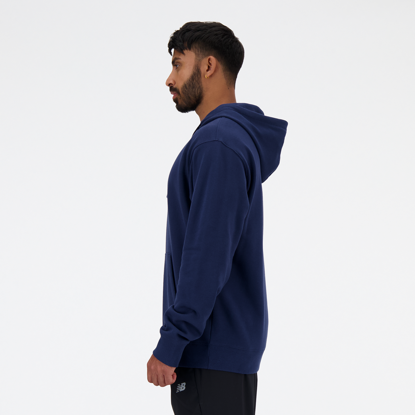 New Balance Sport Essentials Stacked Logo French Terry Hoodie in