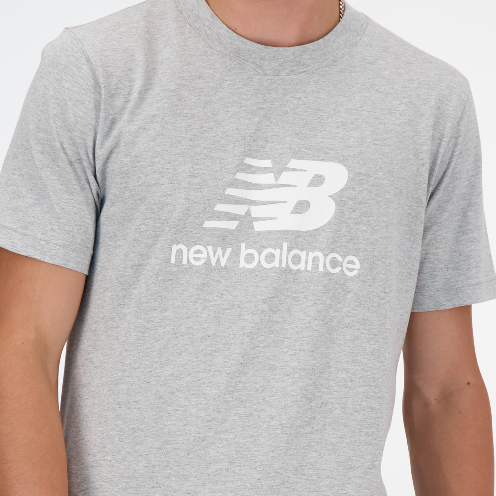 New Balance Sport Essentials Stacked Logo T-Shirt in