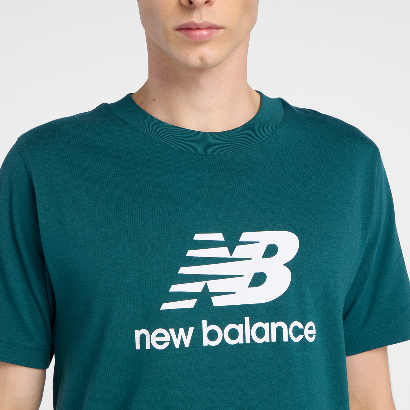 New Balance Sport Essentials Stacked Logo T-Shirt in